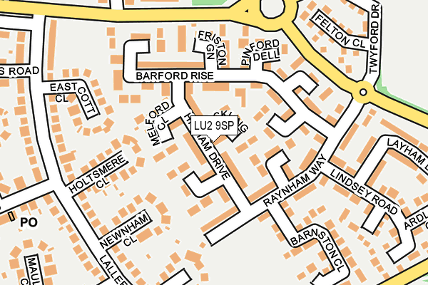 LU2 9SP map - OS OpenMap – Local (Ordnance Survey)