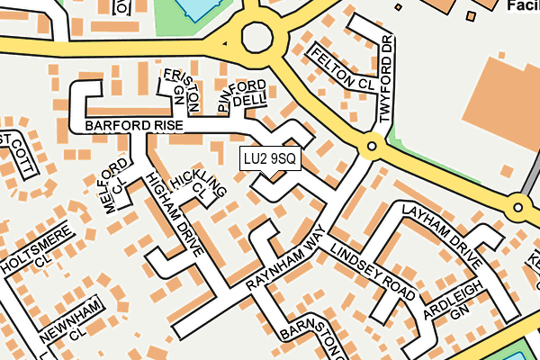 LU2 9SQ map - OS OpenMap – Local (Ordnance Survey)