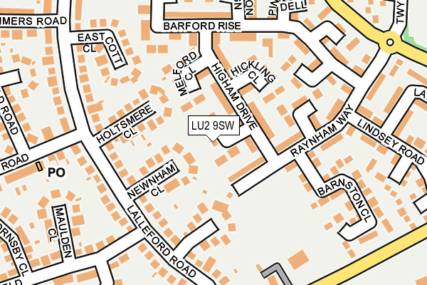 LU2 9SW map - OS OpenMap – Local (Ordnance Survey)