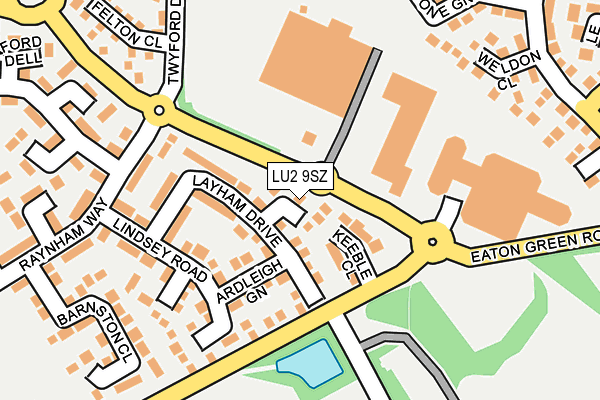 LU2 9SZ map - OS OpenMap – Local (Ordnance Survey)
