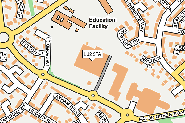 LU2 9TA map - OS OpenMap – Local (Ordnance Survey)