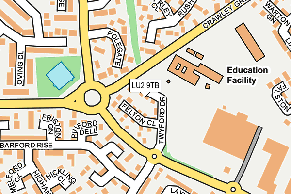 LU2 9TB map - OS OpenMap – Local (Ordnance Survey)