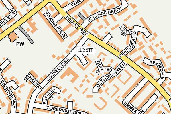 LU2 9TF map - OS OpenMap – Local (Ordnance Survey)