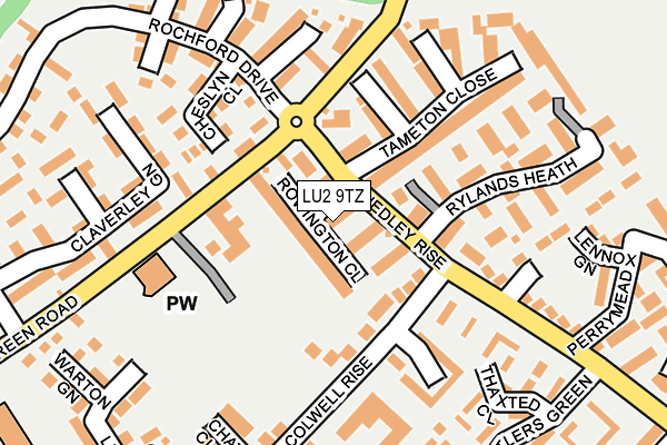 LU2 9TZ map - OS OpenMap – Local (Ordnance Survey)