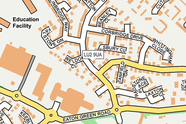 LU2 9UA map - OS OpenMap – Local (Ordnance Survey)