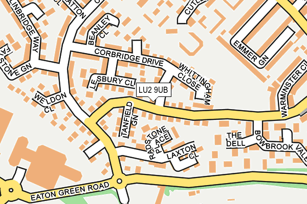 LU2 9UB map - OS OpenMap – Local (Ordnance Survey)