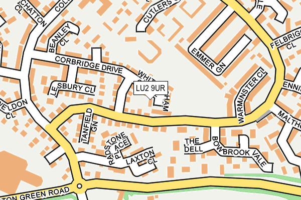 LU2 9UR map - OS OpenMap – Local (Ordnance Survey)