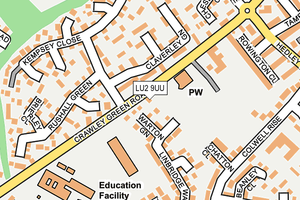 LU2 9UU map - OS OpenMap – Local (Ordnance Survey)