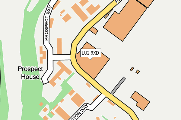 LU2 9XD map - OS OpenMap – Local (Ordnance Survey)