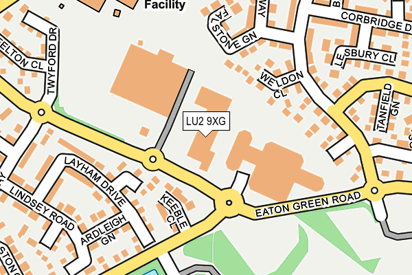 LU2 9XG map - OS OpenMap – Local (Ordnance Survey)