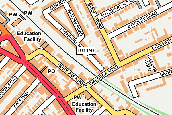 LU3 1AD map - OS OpenMap – Local (Ordnance Survey)