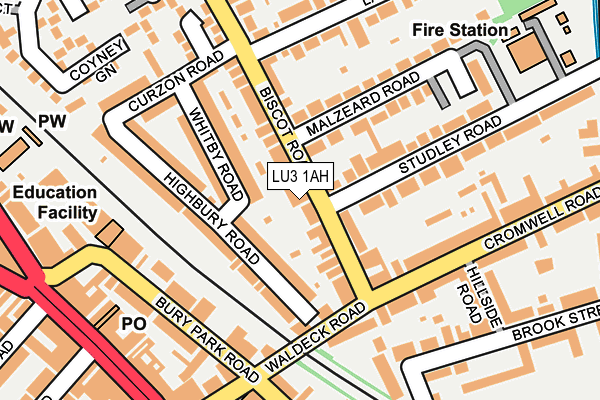 LU3 1AH map - OS OpenMap – Local (Ordnance Survey)