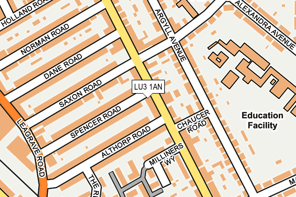 LU3 1AN map - OS OpenMap – Local (Ordnance Survey)