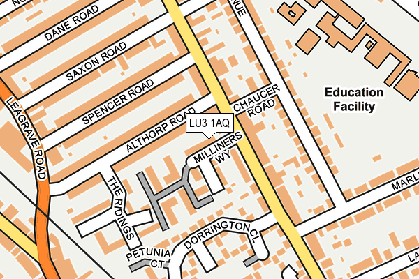 LU3 1AQ map - OS OpenMap – Local (Ordnance Survey)