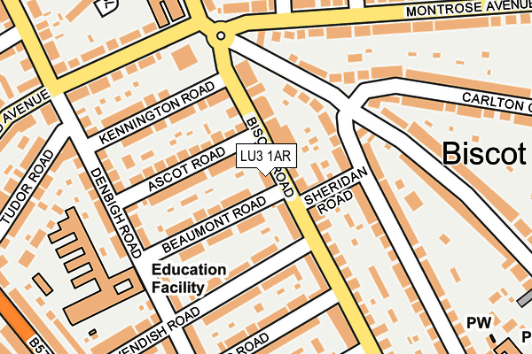 LU3 1AR map - OS OpenMap – Local (Ordnance Survey)