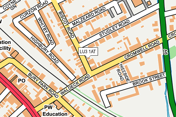 LU3 1AT map - OS OpenMap – Local (Ordnance Survey)