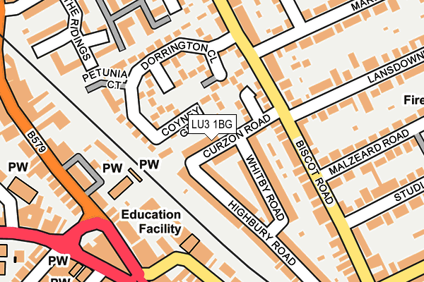 LU3 1BG map - OS OpenMap – Local (Ordnance Survey)