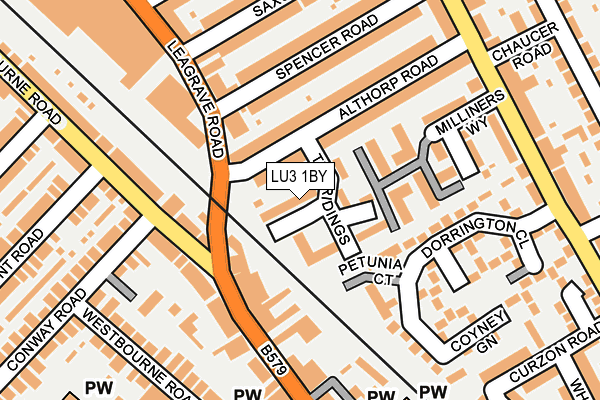 LU3 1BY map - OS OpenMap – Local (Ordnance Survey)