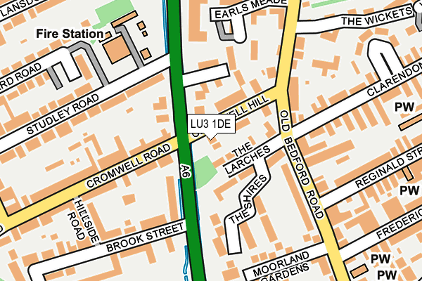 LU3 1DE map - OS OpenMap – Local (Ordnance Survey)