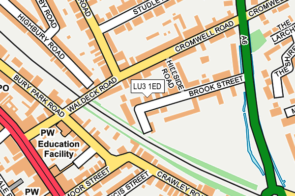 LU3 1ED map - OS OpenMap – Local (Ordnance Survey)