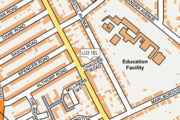 LU3 1EL map - OS OpenMap – Local (Ordnance Survey)