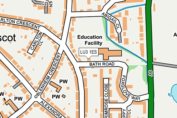 LU3 1ES map - OS OpenMap – Local (Ordnance Survey)