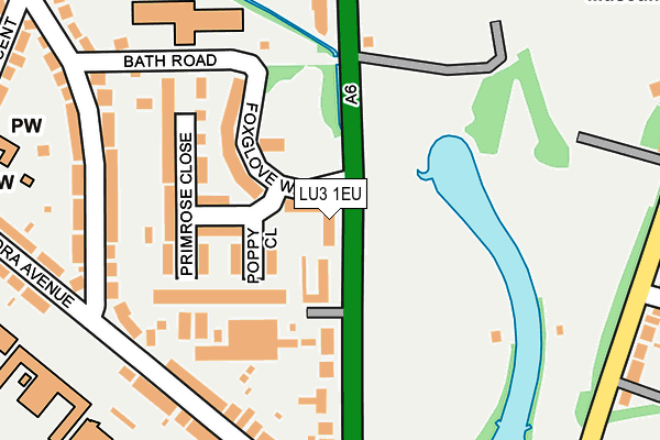 LU3 1EU map - OS OpenMap – Local (Ordnance Survey)