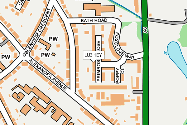 LU3 1EY map - OS OpenMap – Local (Ordnance Survey)
