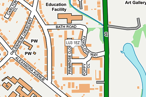 LU3 1EZ map - OS OpenMap – Local (Ordnance Survey)