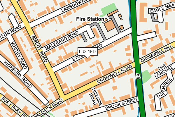 LU3 1FD map - OS OpenMap – Local (Ordnance Survey)
