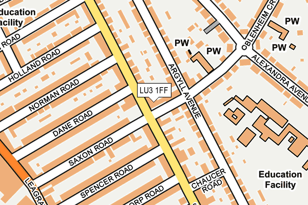 LU3 1FF map - OS OpenMap – Local (Ordnance Survey)