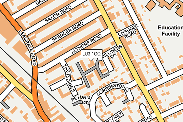 LU3 1GQ map - OS OpenMap – Local (Ordnance Survey)