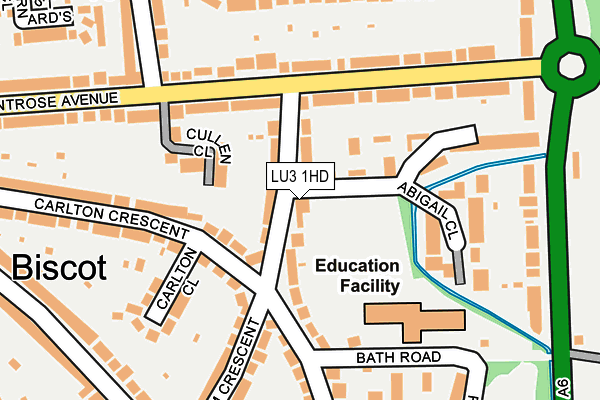 LU3 1HD map - OS OpenMap – Local (Ordnance Survey)
