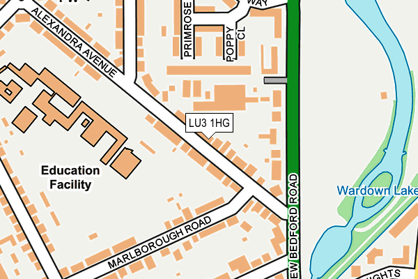 LU3 1HG map - OS OpenMap – Local (Ordnance Survey)