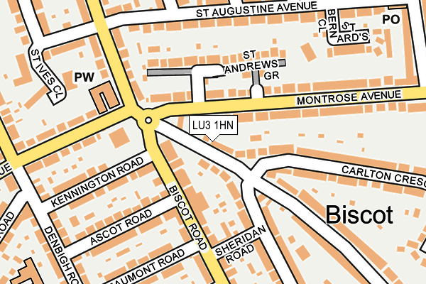 LU3 1HN map - OS OpenMap – Local (Ordnance Survey)