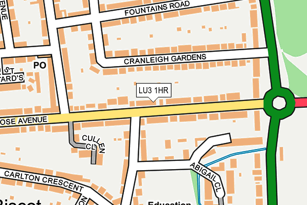 LU3 1HR map - OS OpenMap – Local (Ordnance Survey)