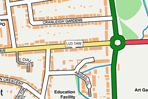 LU3 1HW map - OS OpenMap – Local (Ordnance Survey)