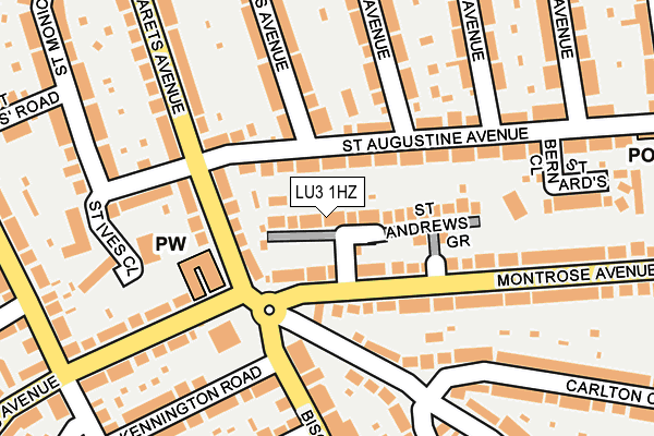 LU3 1HZ map - OS OpenMap – Local (Ordnance Survey)