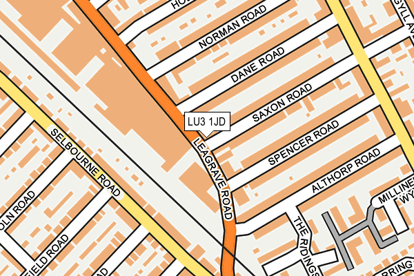 LU3 1JD map - OS OpenMap – Local (Ordnance Survey)