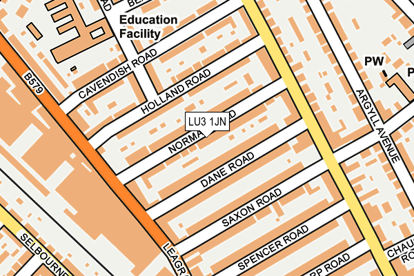 LU3 1JN map - OS OpenMap – Local (Ordnance Survey)