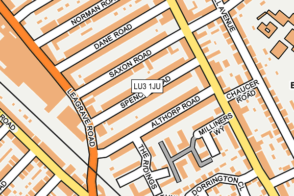LU3 1JU map - OS OpenMap – Local (Ordnance Survey)