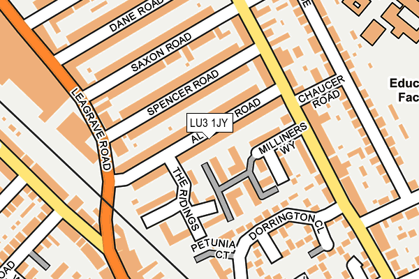 LU3 1JY map - OS OpenMap – Local (Ordnance Survey)