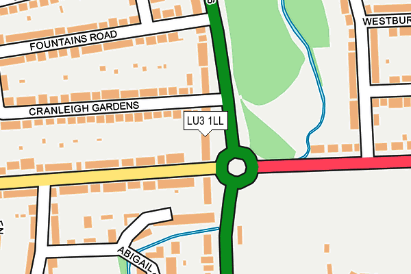 LU3 1LL map - OS OpenMap – Local (Ordnance Survey)