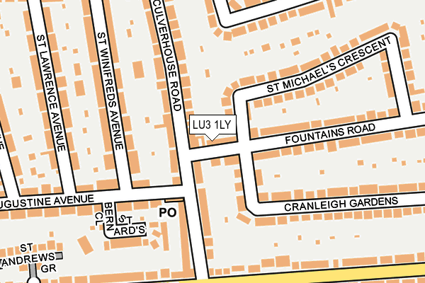 LU3 1LY map - OS OpenMap – Local (Ordnance Survey)