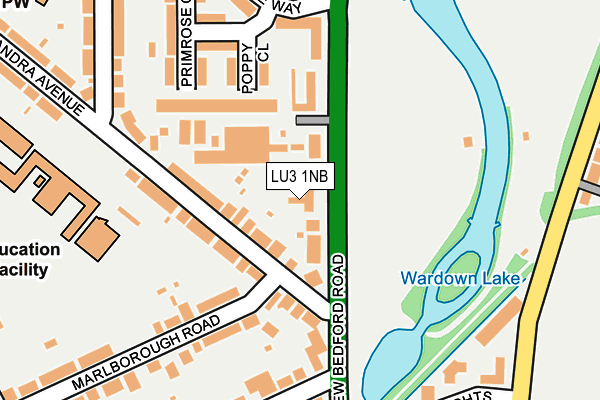 LU3 1NB map - OS OpenMap – Local (Ordnance Survey)