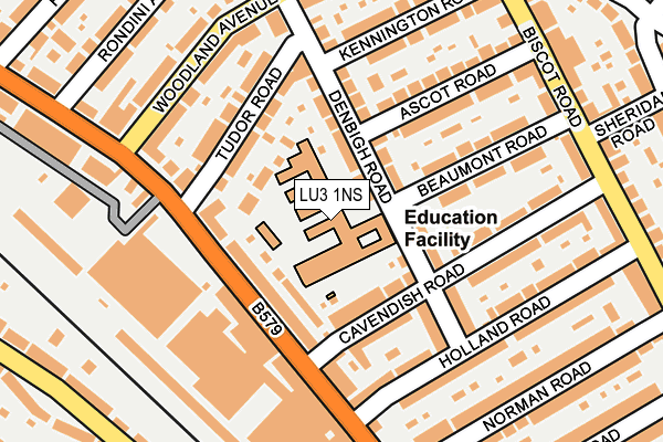 LU3 1NS map - OS OpenMap – Local (Ordnance Survey)