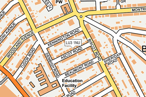LU3 1NU map - OS OpenMap – Local (Ordnance Survey)