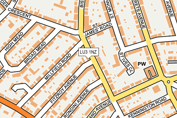 LU3 1NZ map - OS OpenMap – Local (Ordnance Survey)