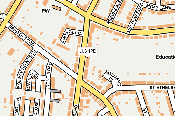 LU3 1PE map - OS OpenMap – Local (Ordnance Survey)