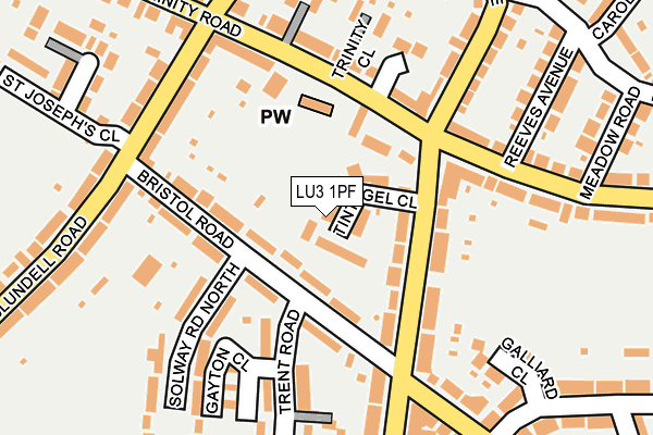 LU3 1PF map - OS OpenMap – Local (Ordnance Survey)